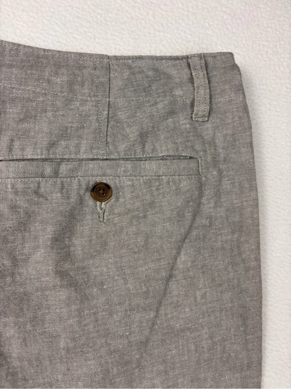 J.Crew Gramercy Linen/Cotton Lightweight Gray Flat Front Chino Short‎ 9